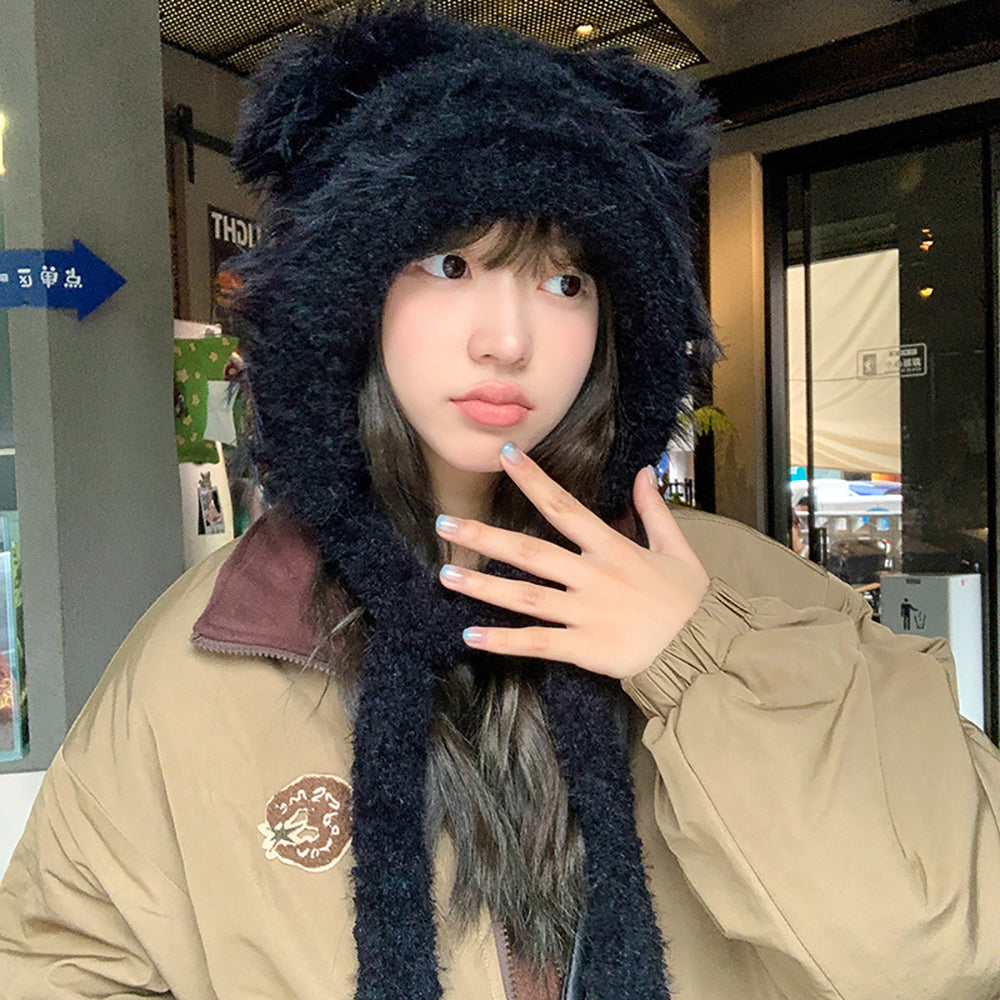 Women Self Design Beanie Cap