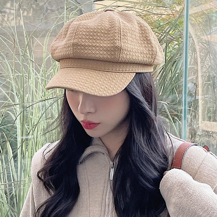Women Self Design Ascot Cap