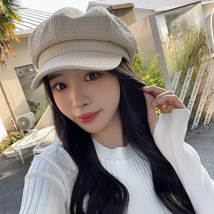 Women Self Design Ascot Cap