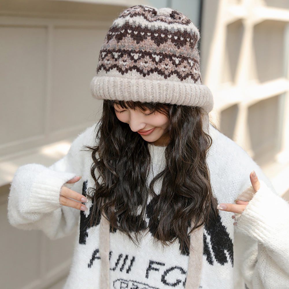 Women Self Design Beanie