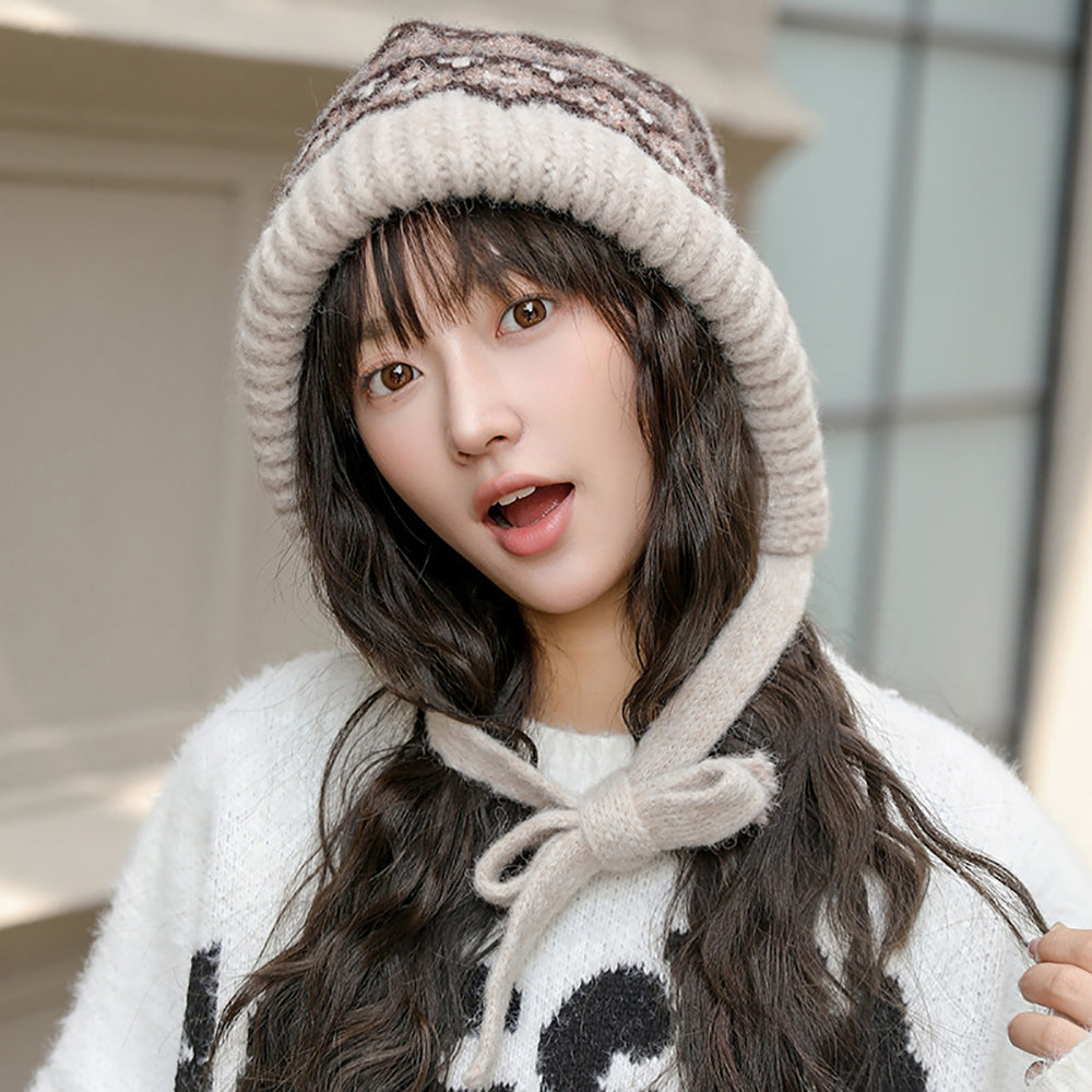Women Self Design Beanie