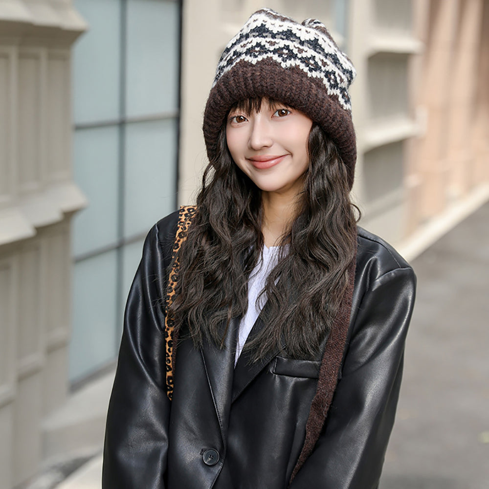 Women Self Design Beanie