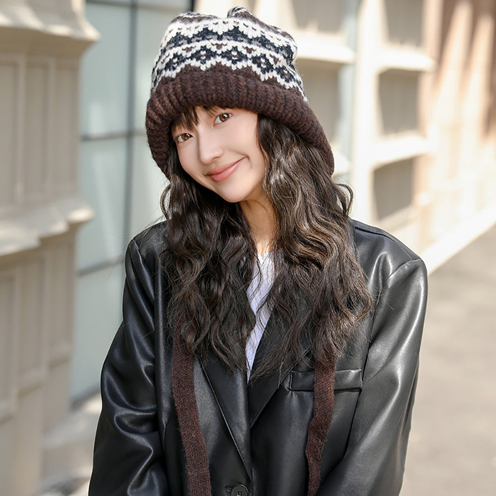 Women Self Design Beanie