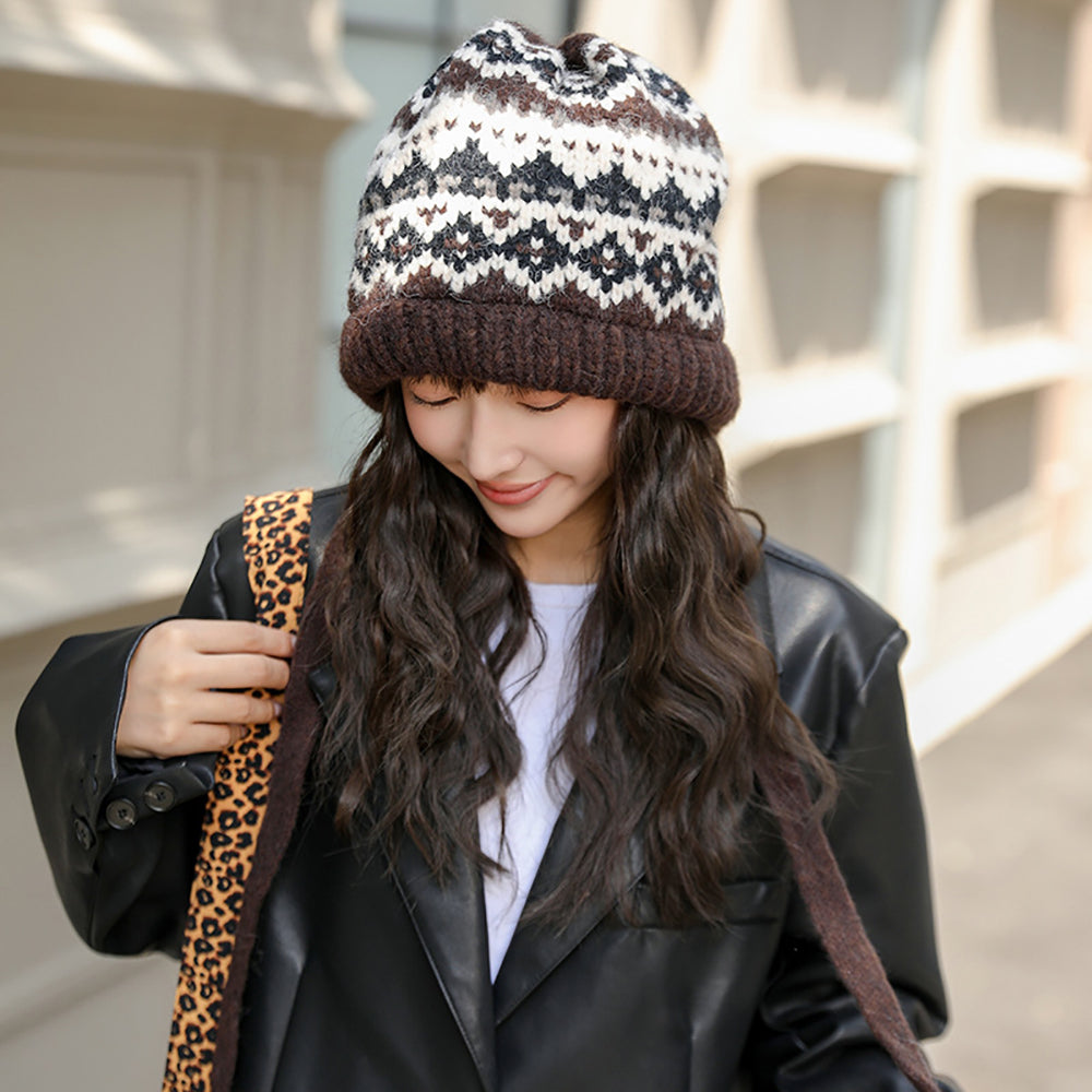 Women Self Design Beanie
