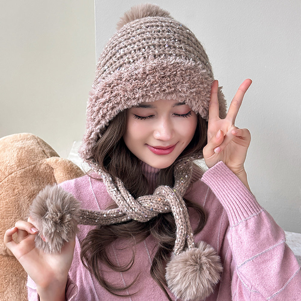 Women Self Design Beanie Cap