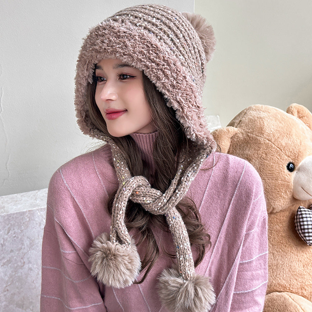 Women Self Design Beanie Cap