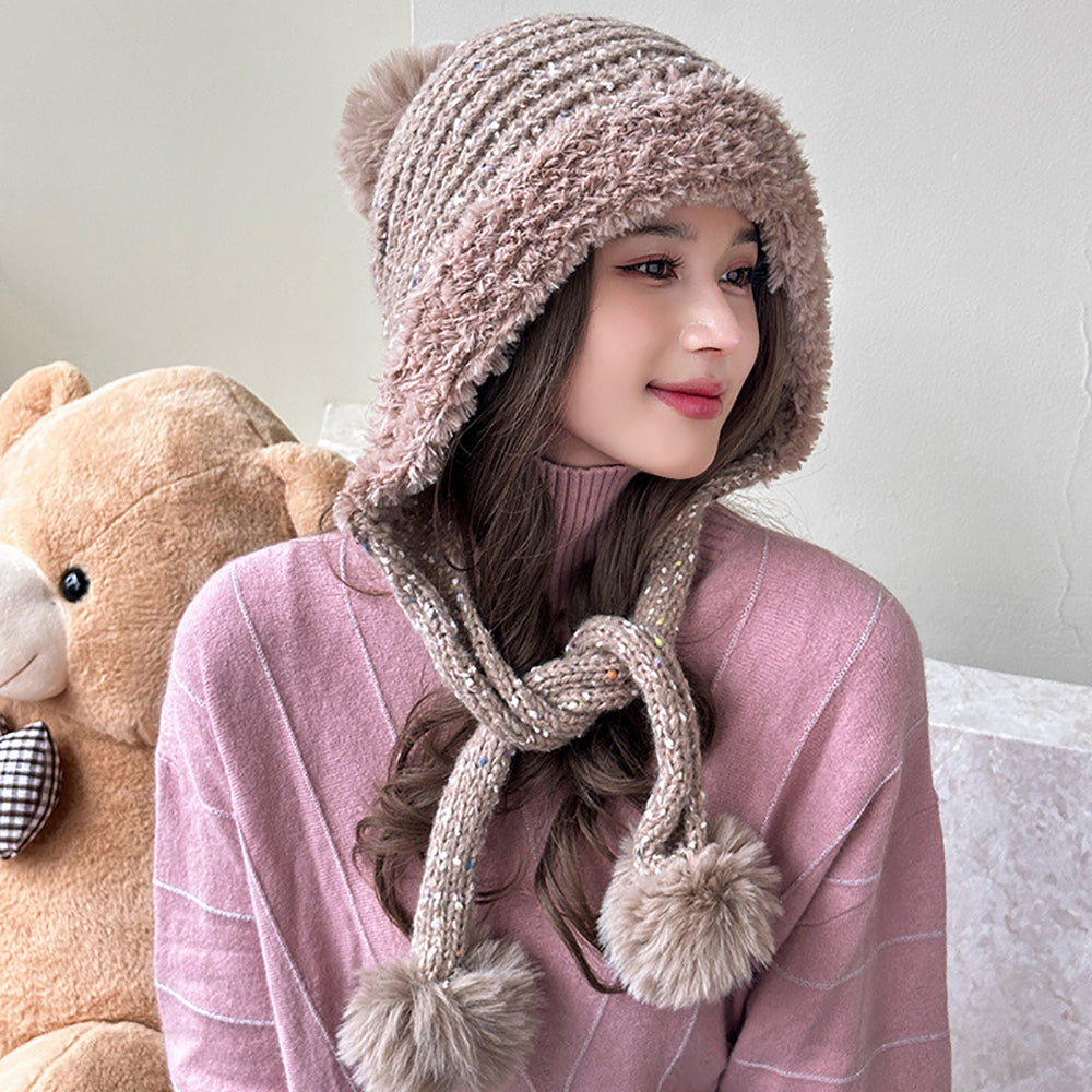 Women Self Design Beanie Cap