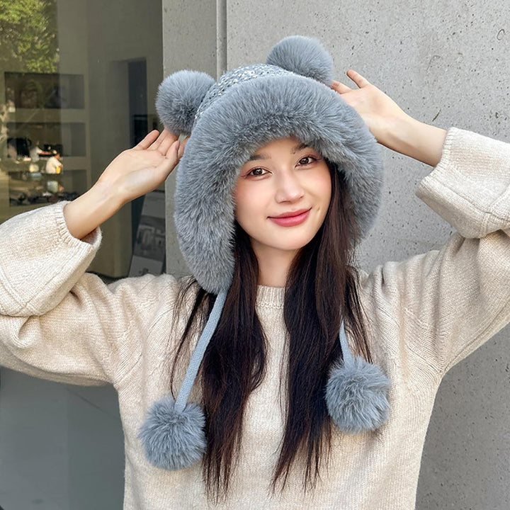 Women Self Design Beanie