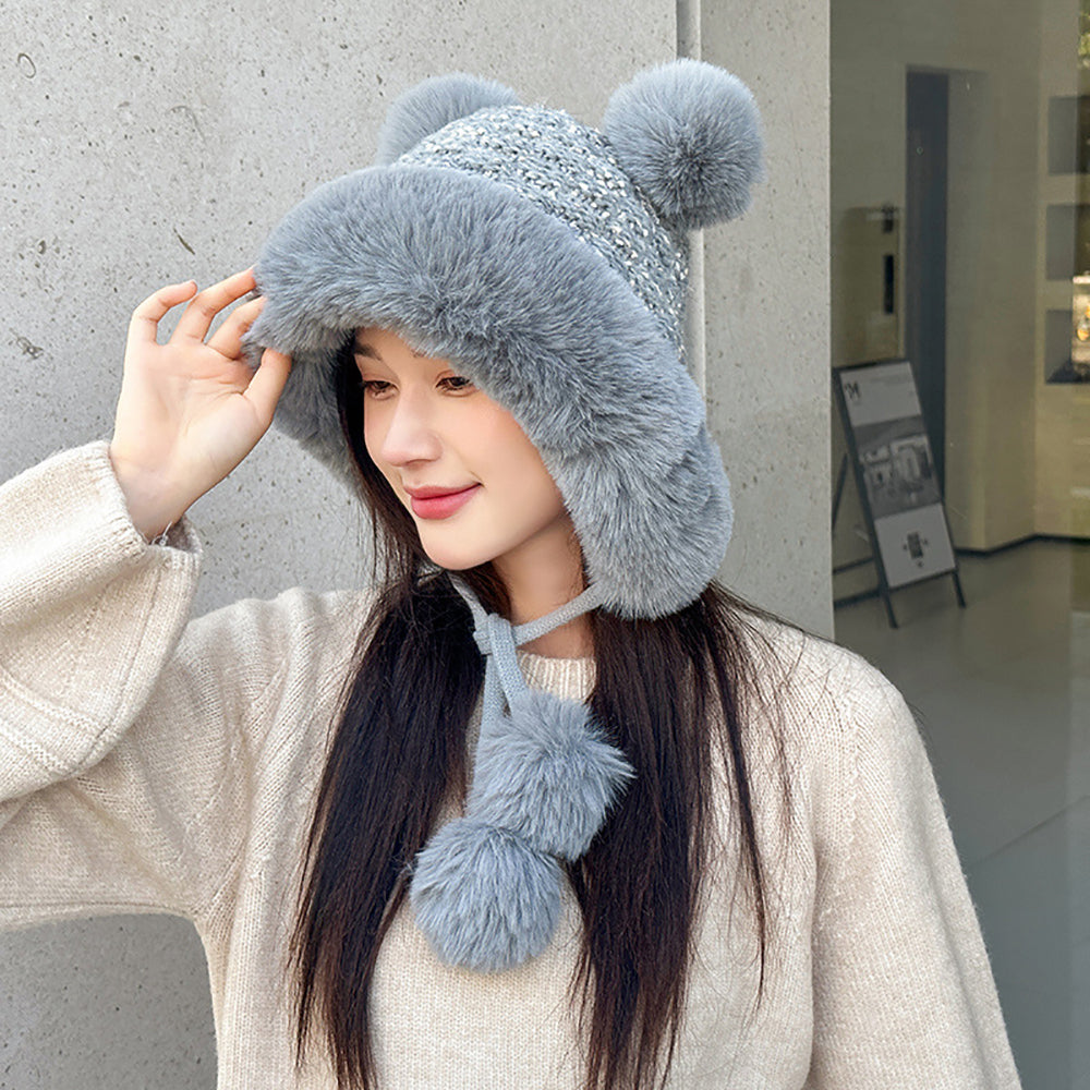 Women Self Design Beanie