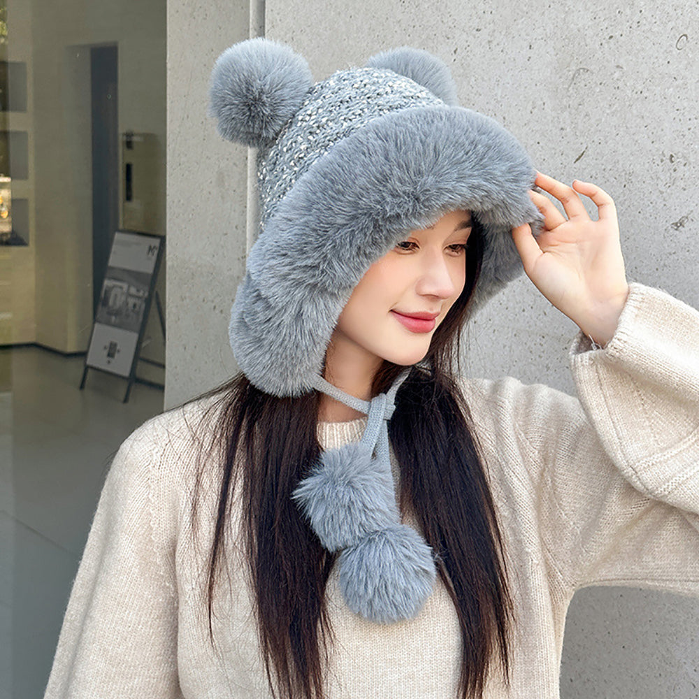 Women Self Design Beanie