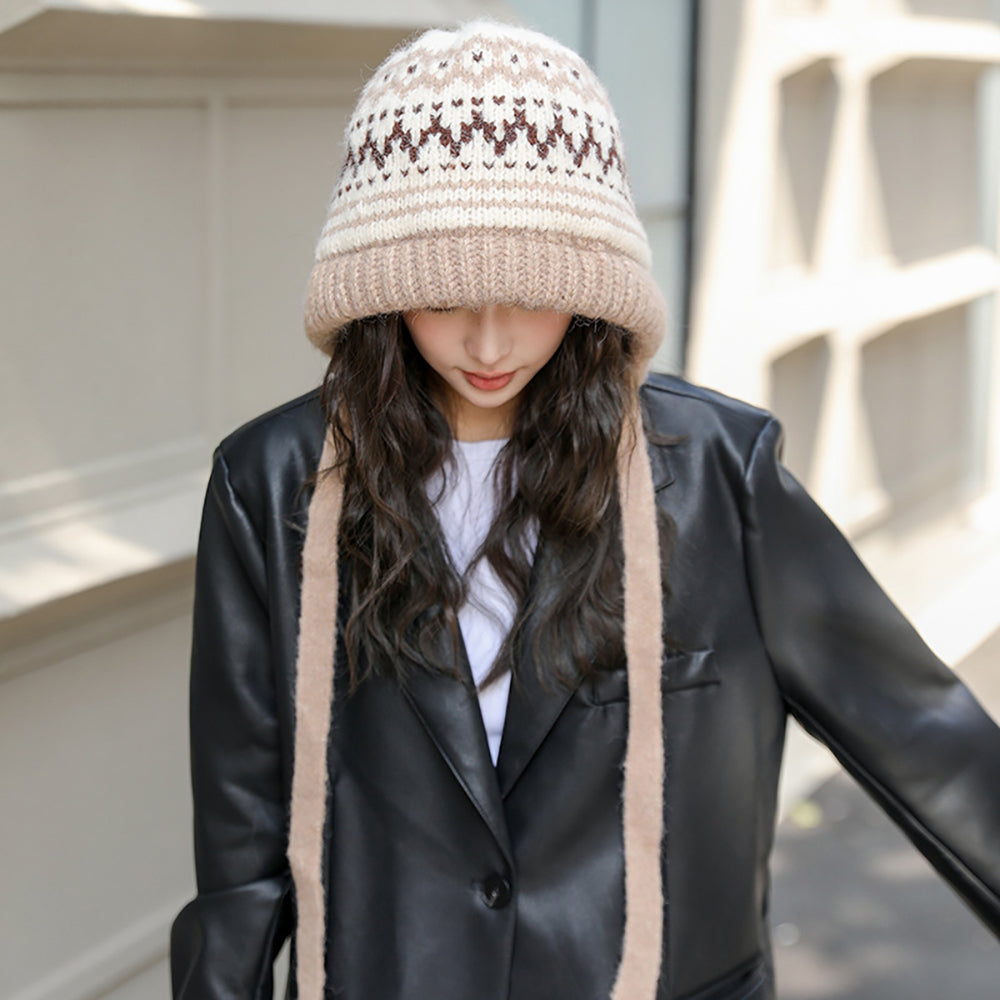 Women Self Design Beanie