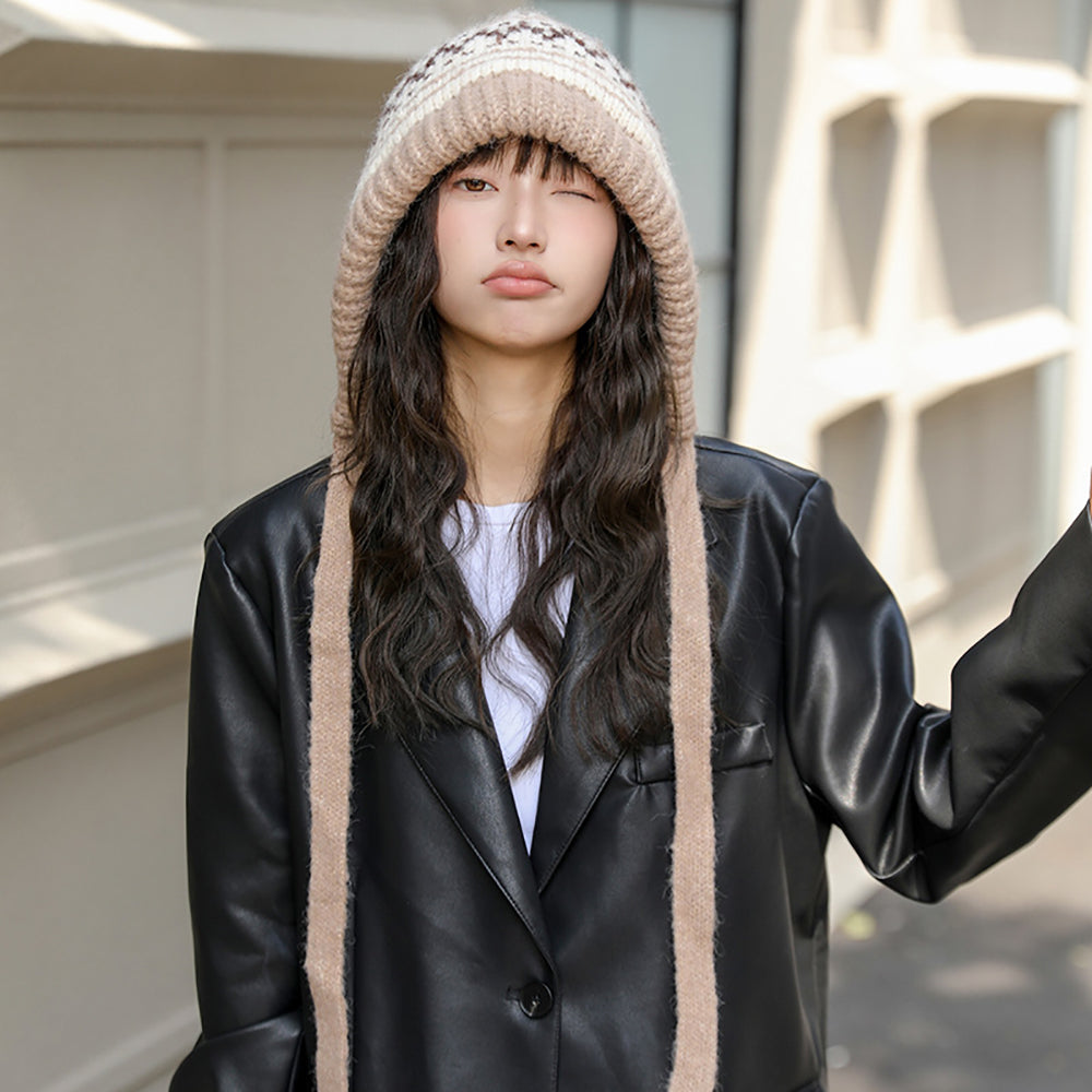 Women Self Design Beanie