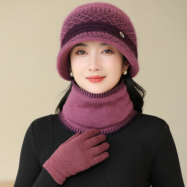 Women Self Design Beanie Caps
