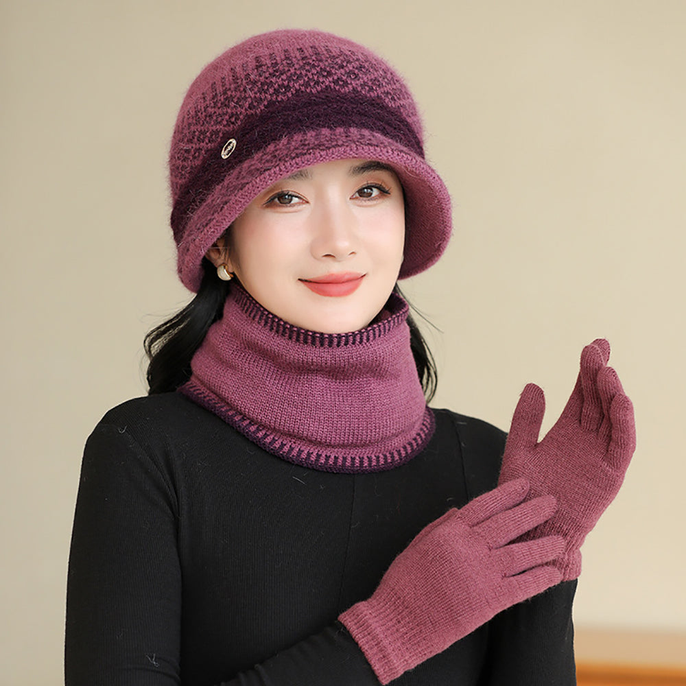 Women Self Design Beanie Caps