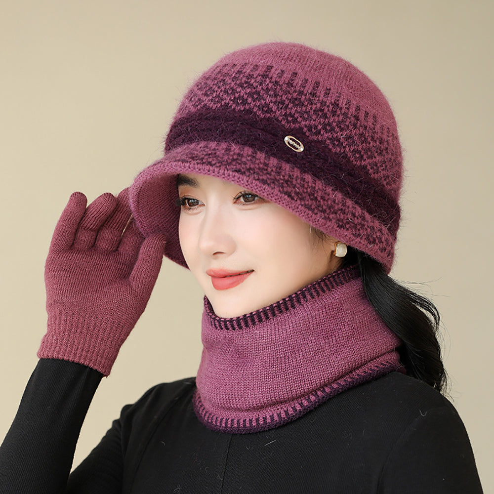 Women Self Design Beanie Caps