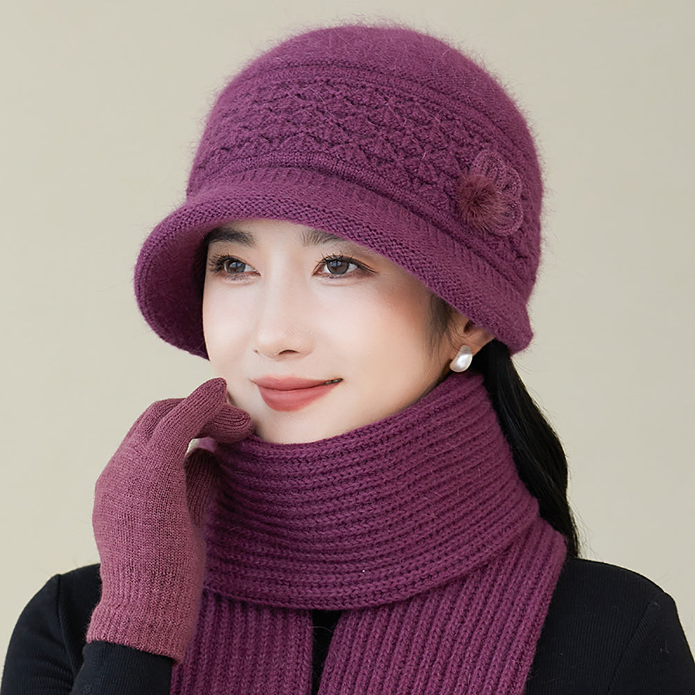 Women Self Design Beanie
