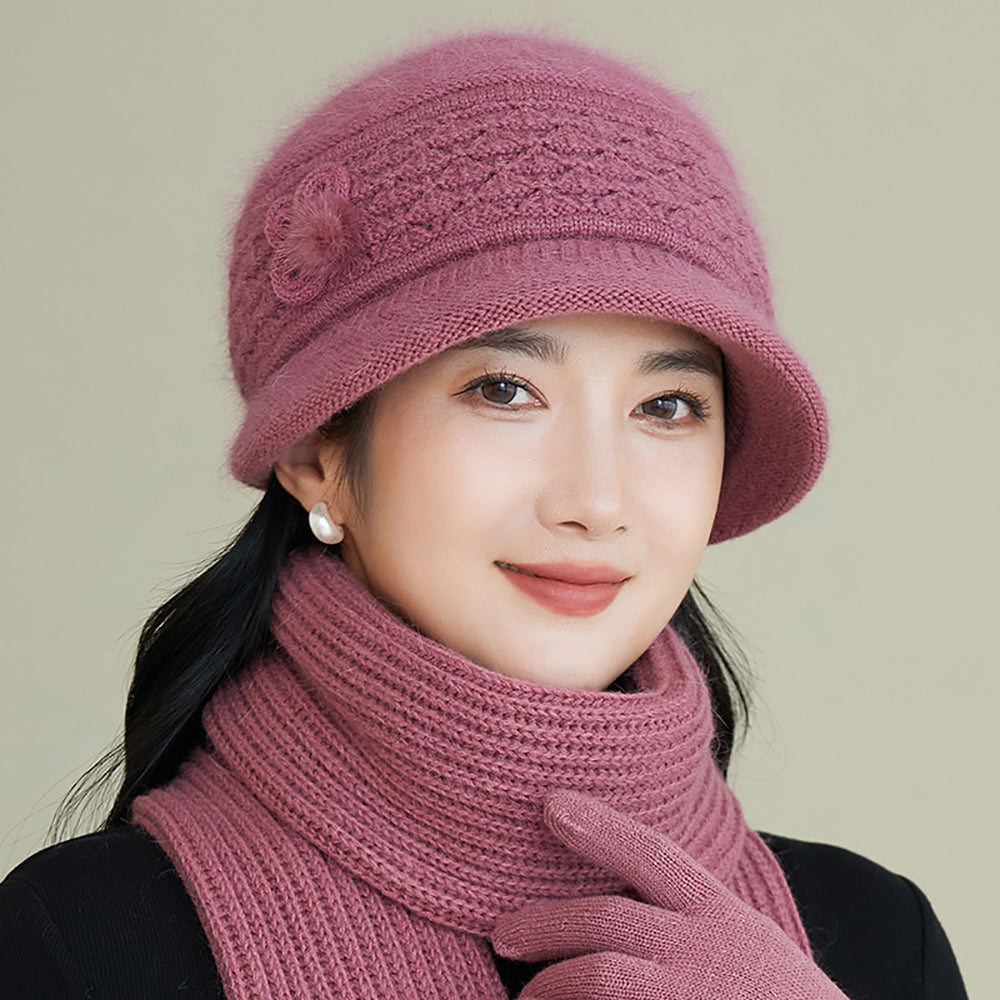 Women Self Design Beanie