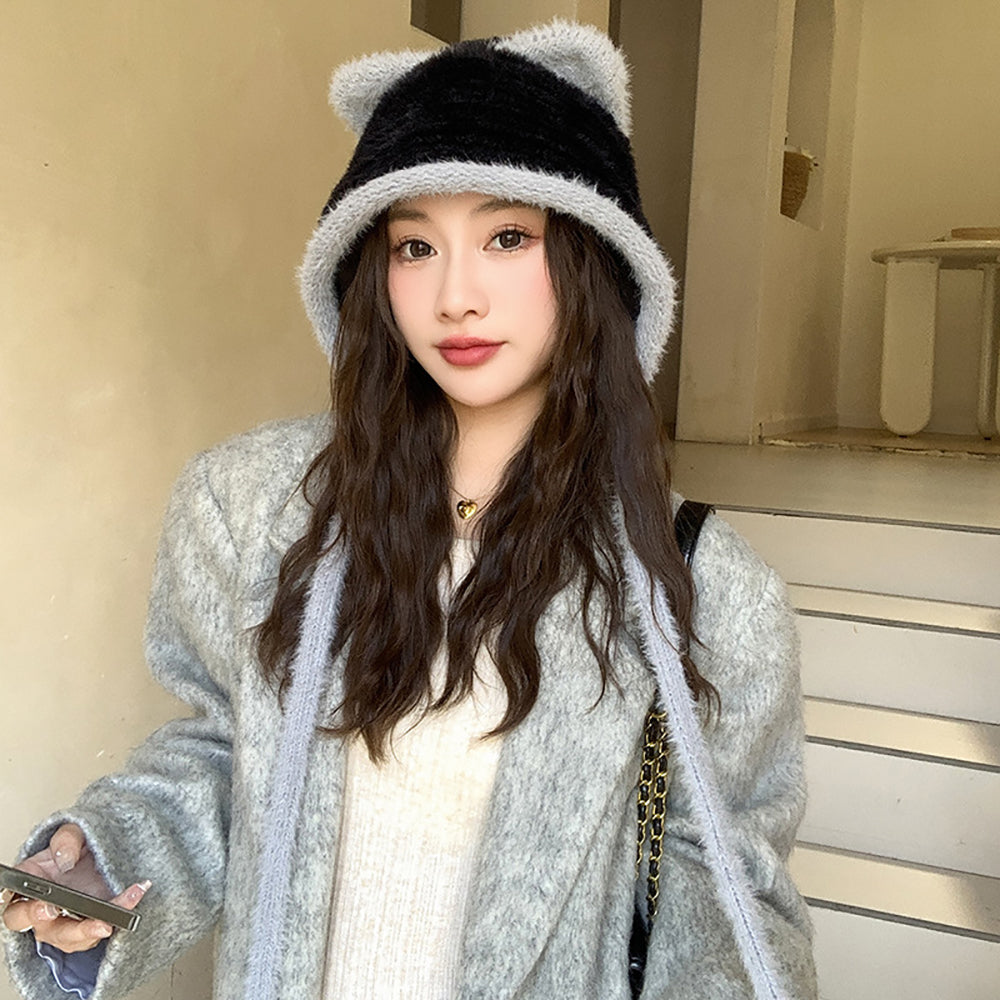 Women Self Design Beanie Caps