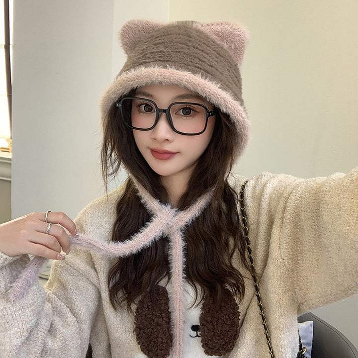 Women Self Design Beanie