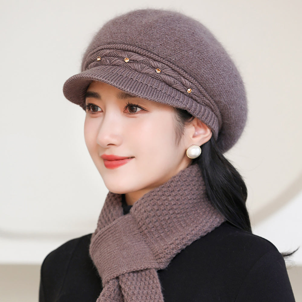 Women Self Design Visor Cap