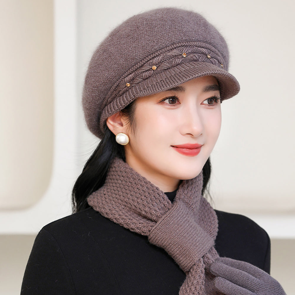 Women Self Design Visor Cap