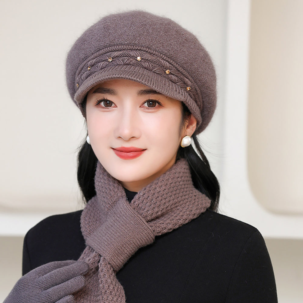 Women Self Design Visor Cap