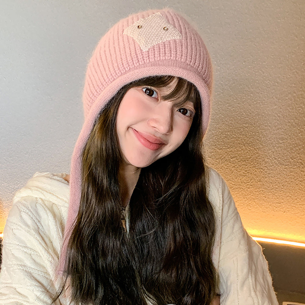 Women Self Design Beanie