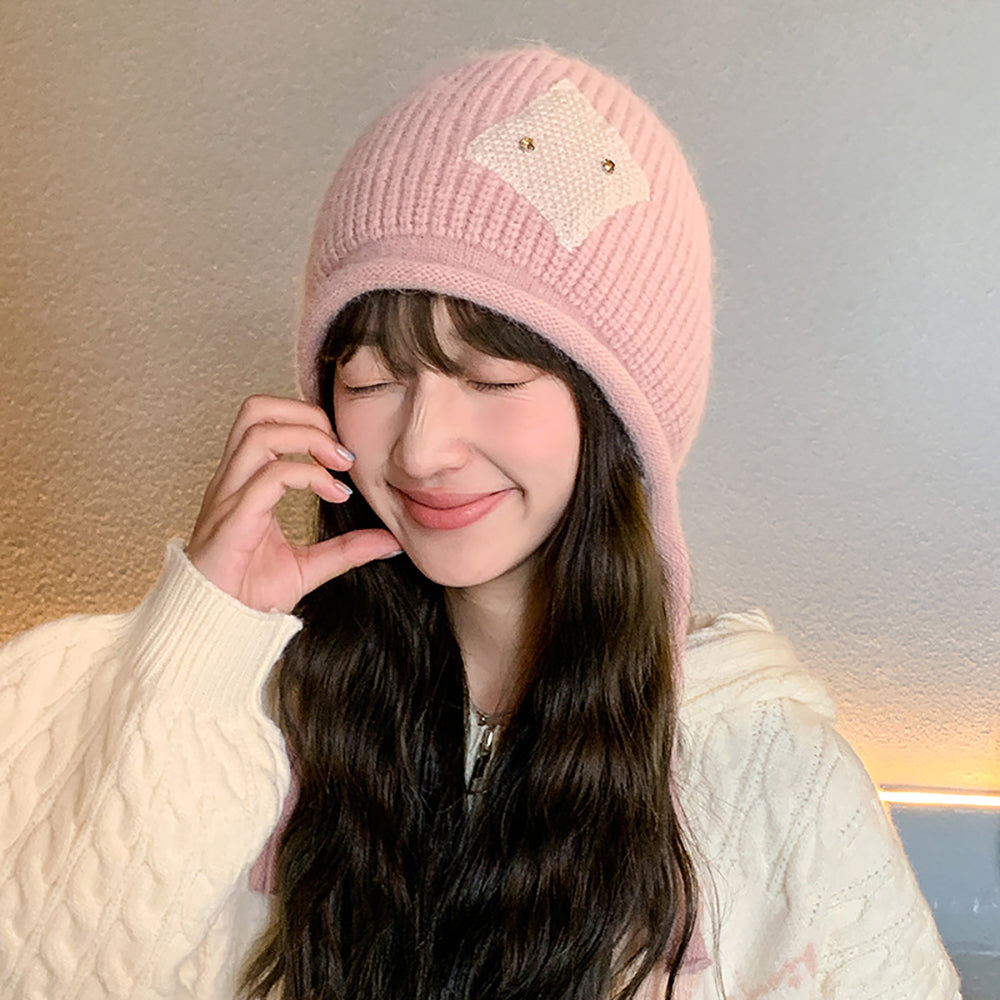 Women Self Design Beanie