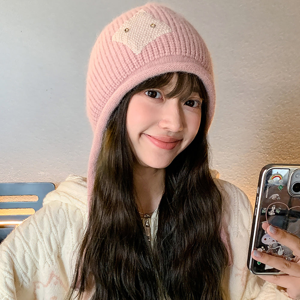Women Self Design Beanie