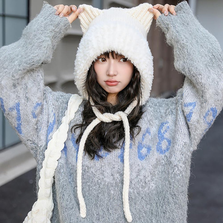 Women Self Design Beanie Cap