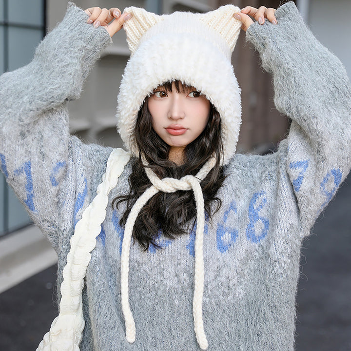 Women Self Design Beanie Cap