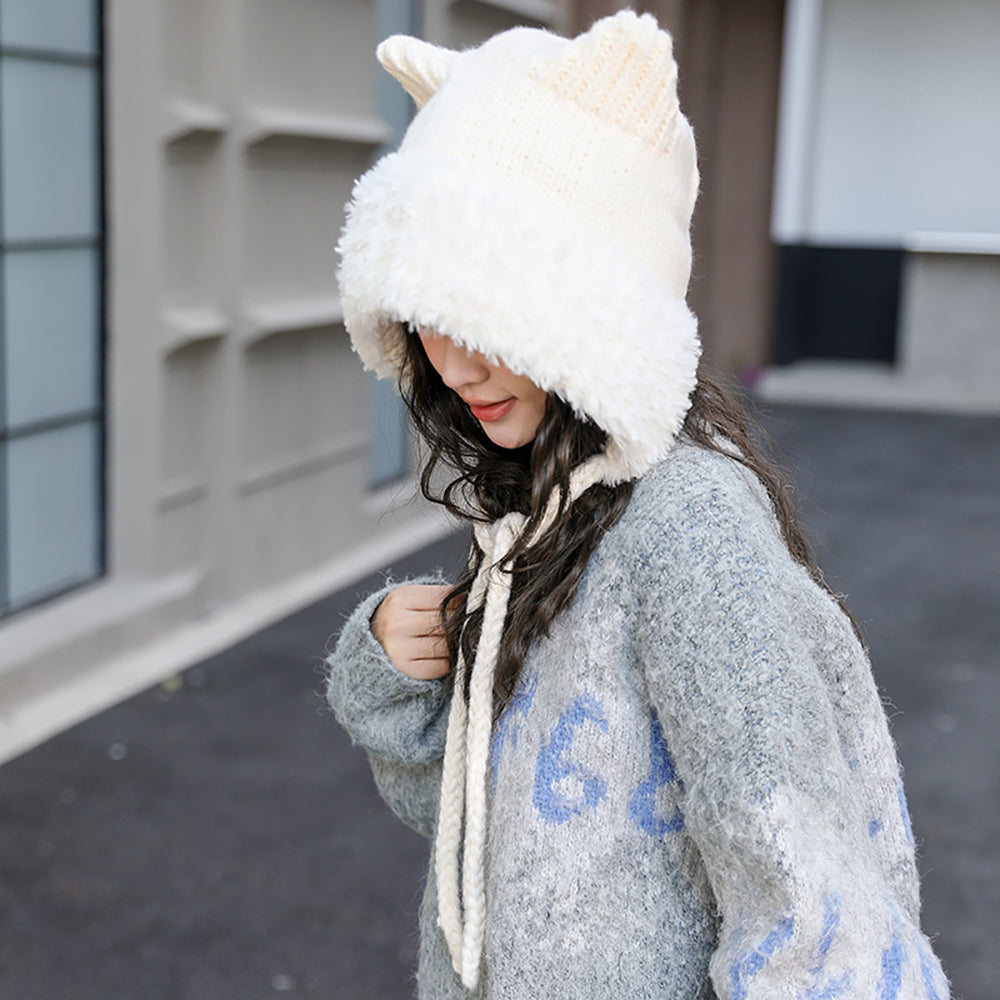 Women Self Design Beanie Cap