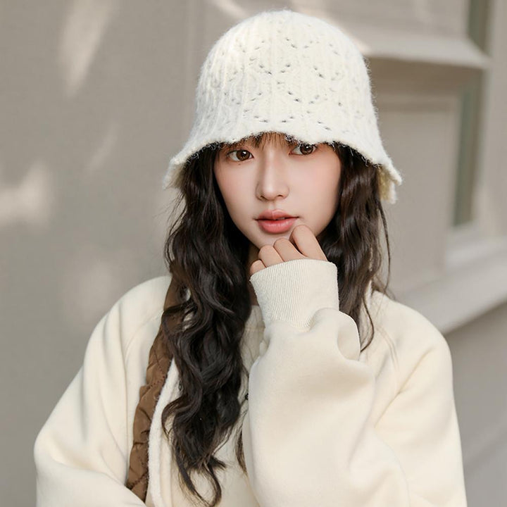 Women Self Design Beanie Caps