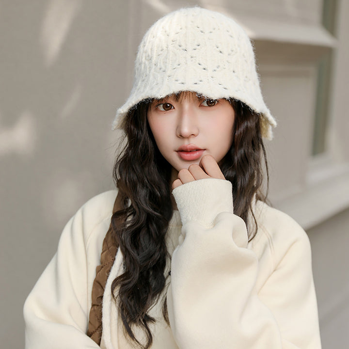 Women Self Design Beanie Caps