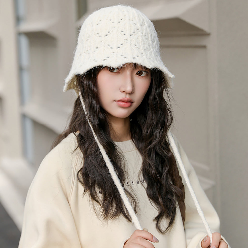 Women Self Design Beanie Caps
