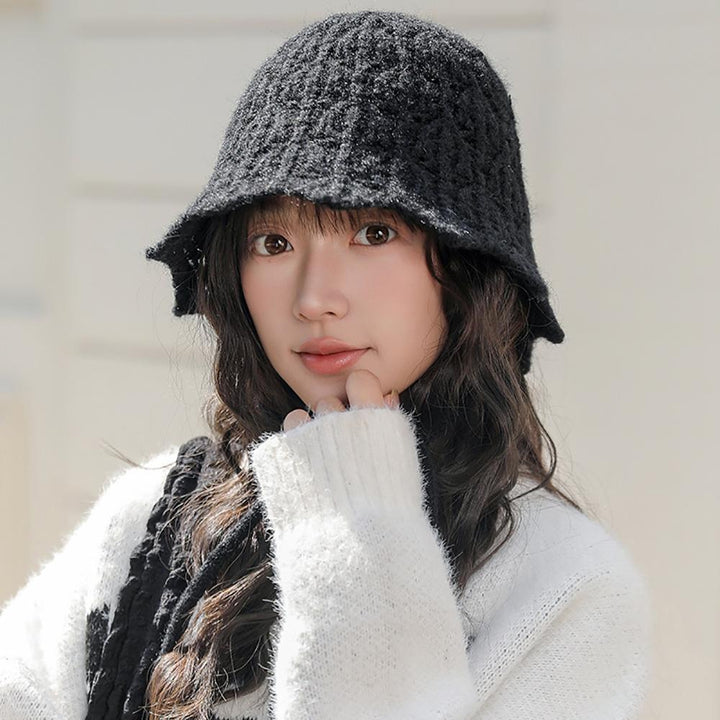 Women Self Design Beanie Caps