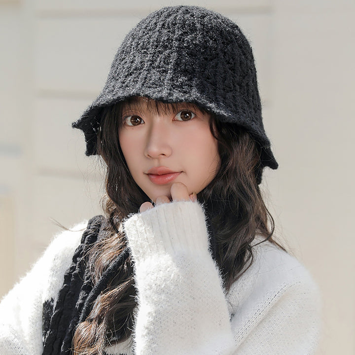Women Self Design Beanie Caps