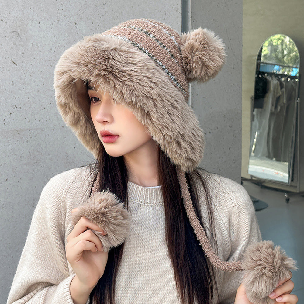 Women Self Design Beanie Caps