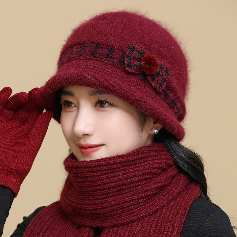 Women Self Design Beanie