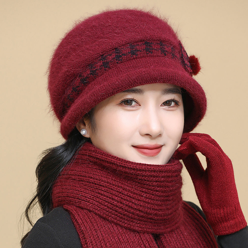 Women Self Design Beanie