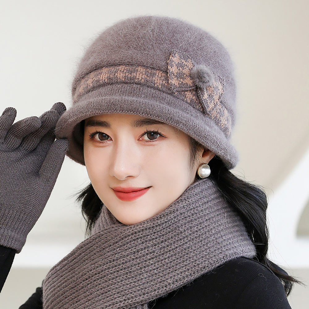 Women Self Design Beanie