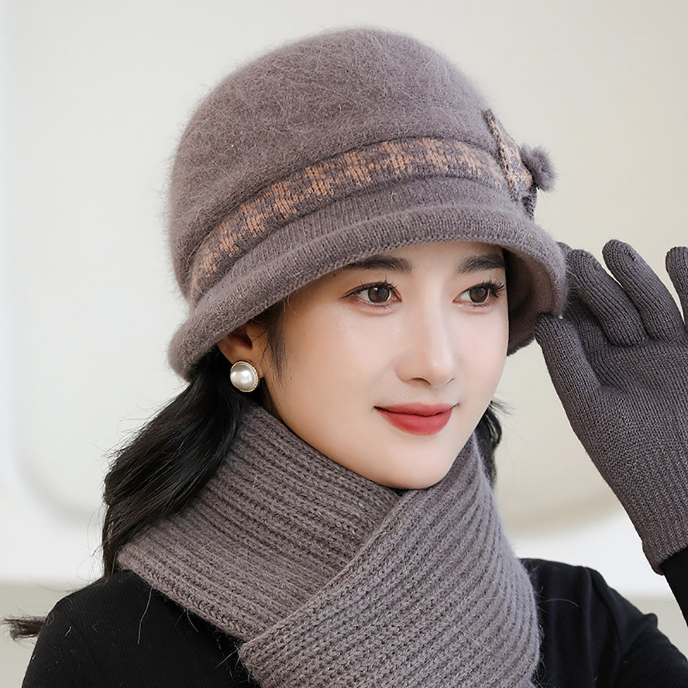 Women Self Design Beanie