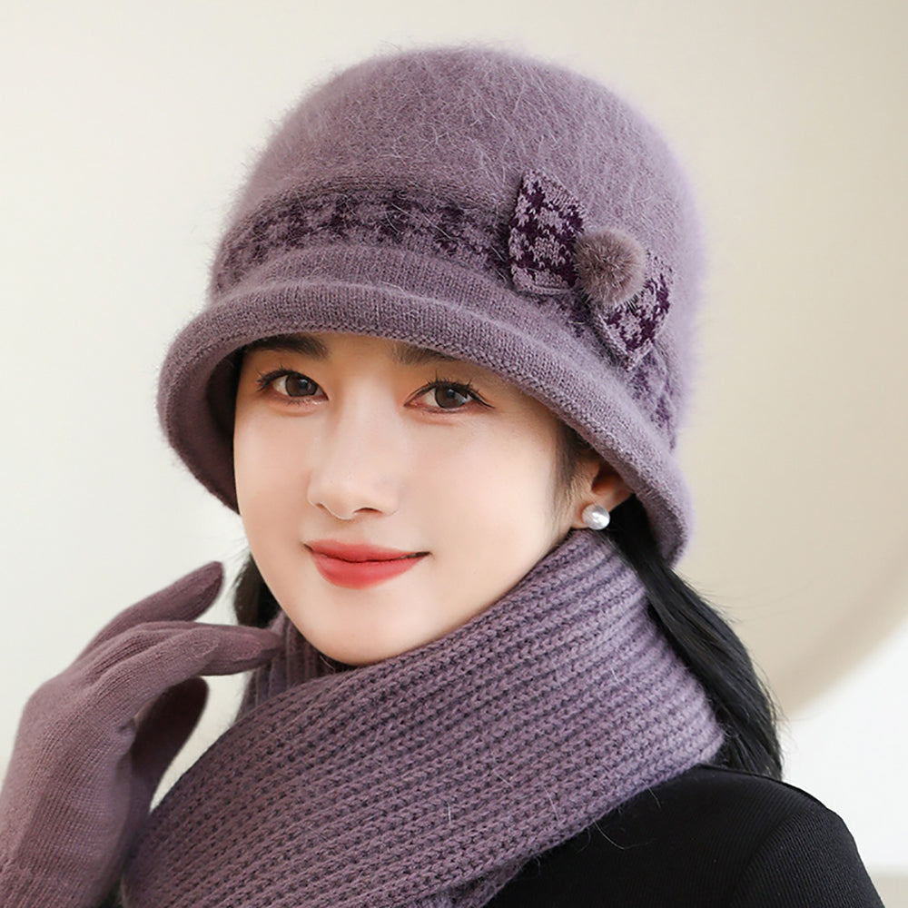 Women Self Design Beanie