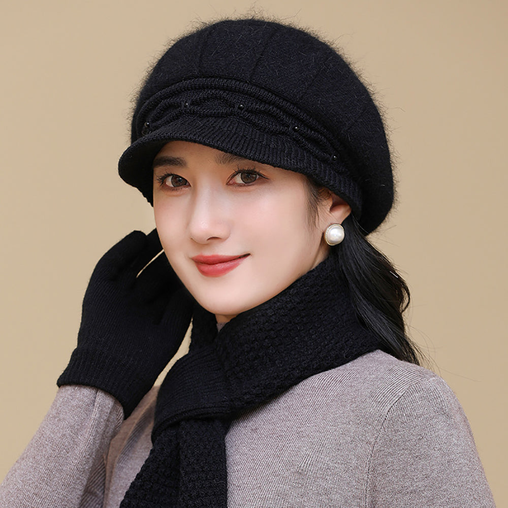 Women Self Design Visor Cap
