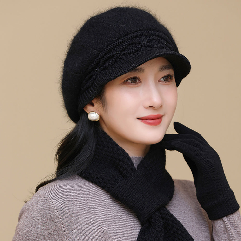 Women Self Design Visor Cap