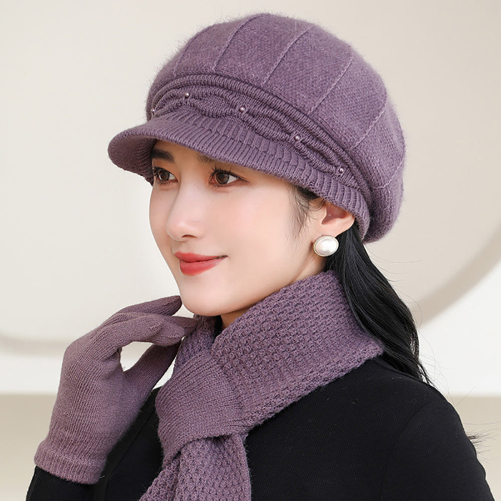 Women Self Design Beanie