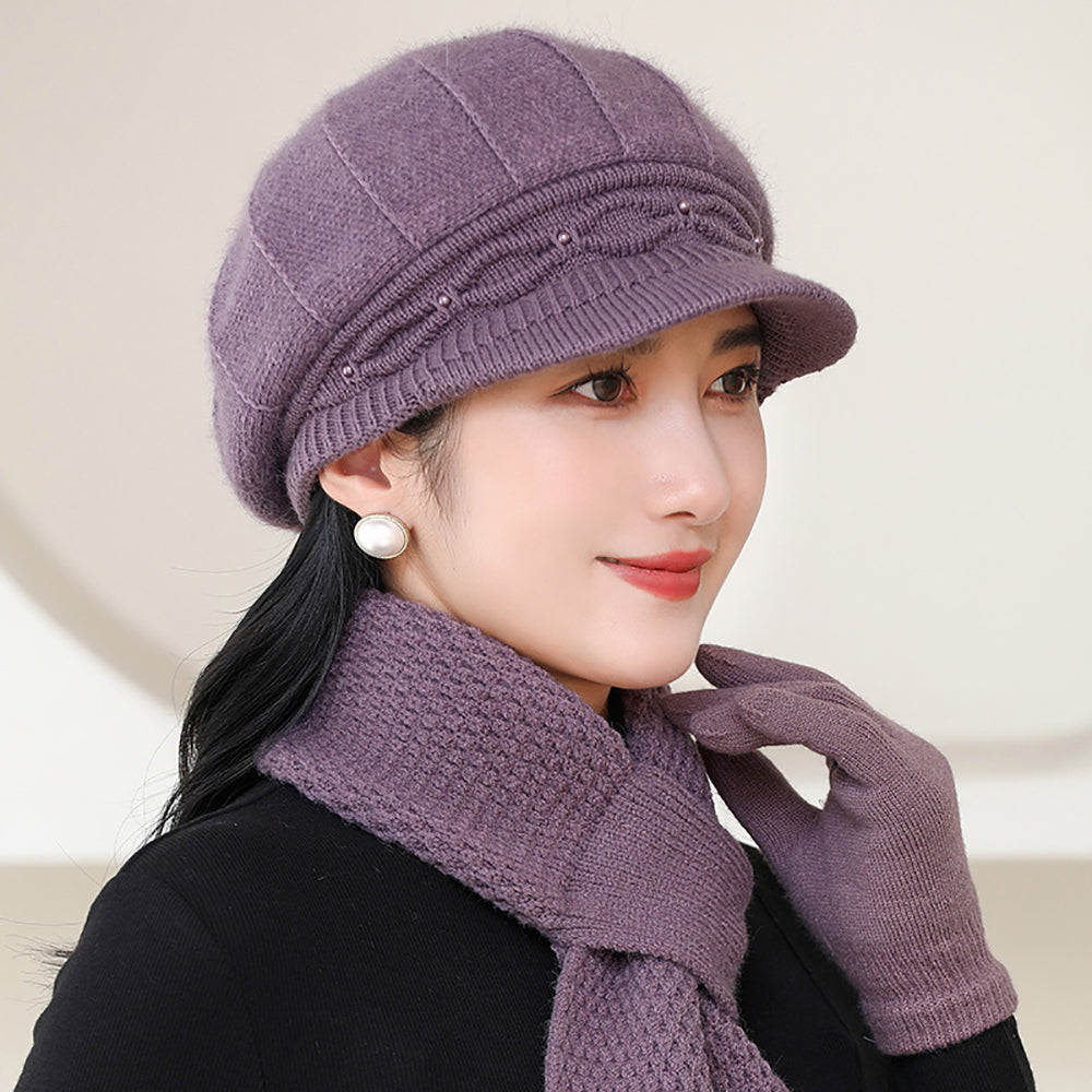 Women Self Design Beanie
