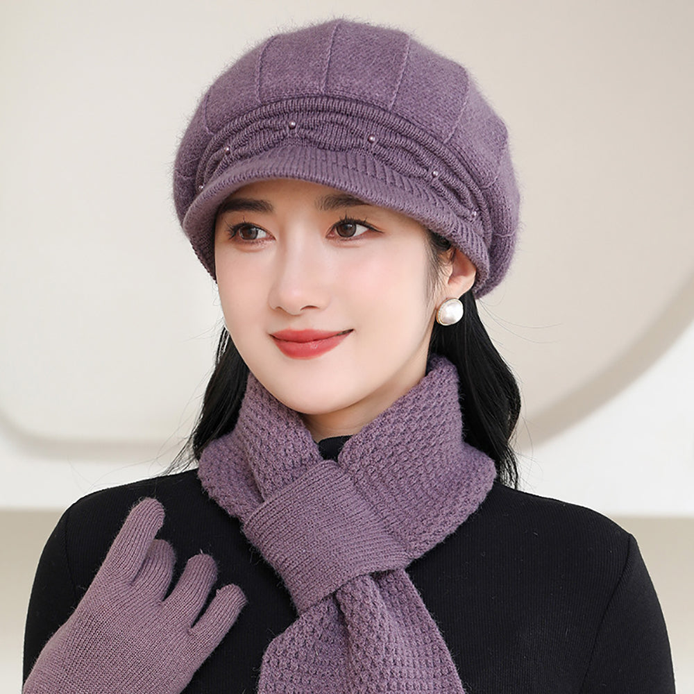 Women Self Design Beanie