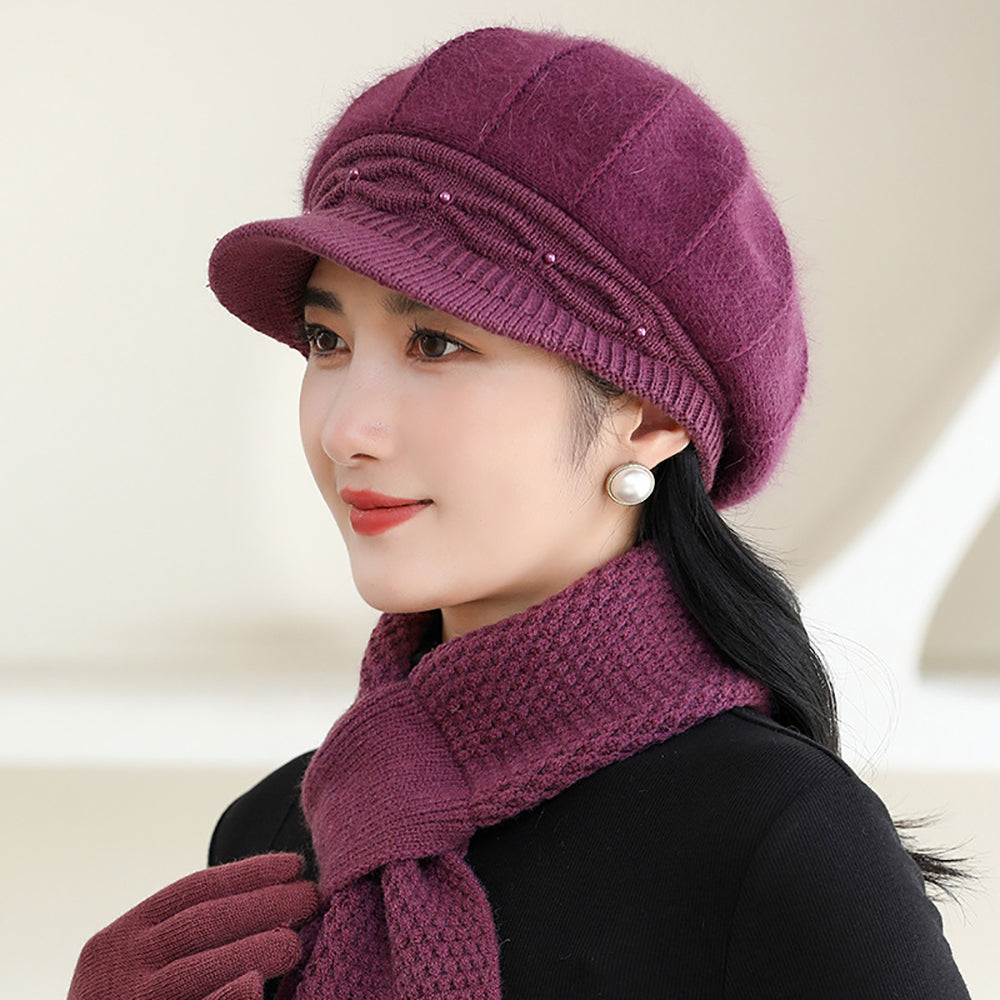 Women Self Design Ascot Cap