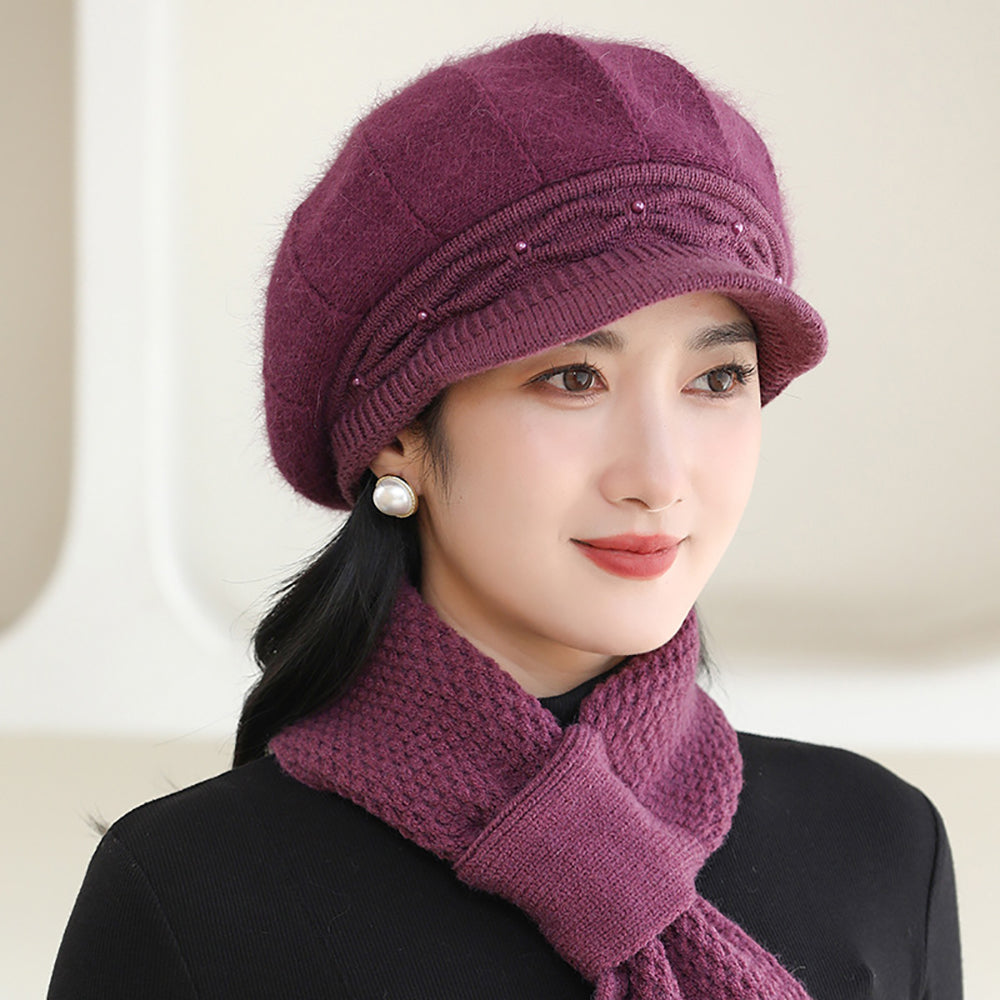 Women Self Design Ascot Cap